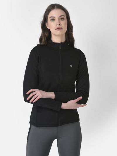  Black Zip-Enclosed Sweatshirt