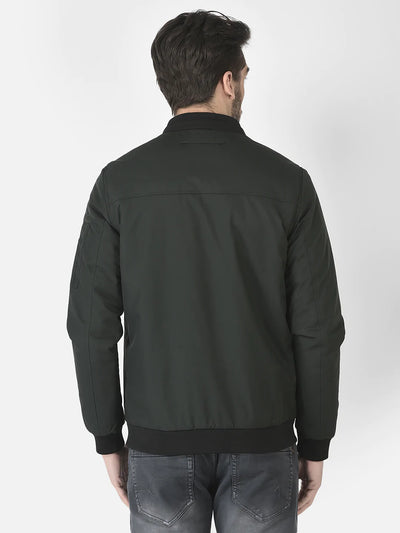  Olive Stuffed Bomber Jacket