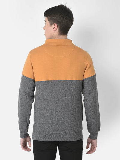  Mustard Colour-Blocked Millennium Sweatshirt