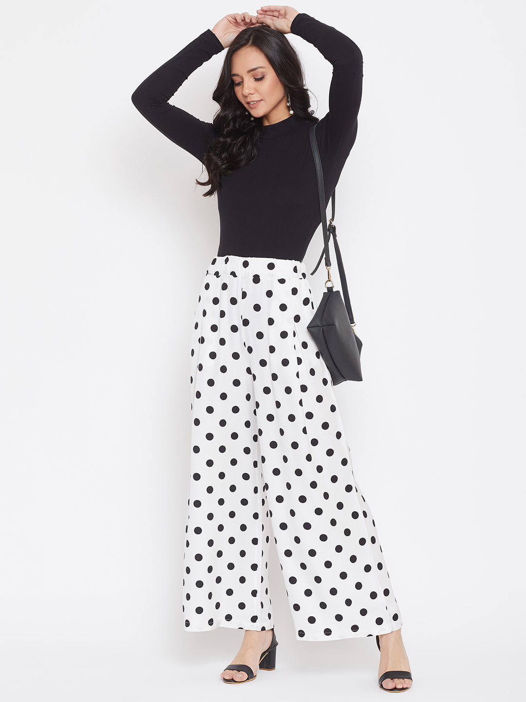 White Printed COMFORT FIT Trousers - Women Trousers