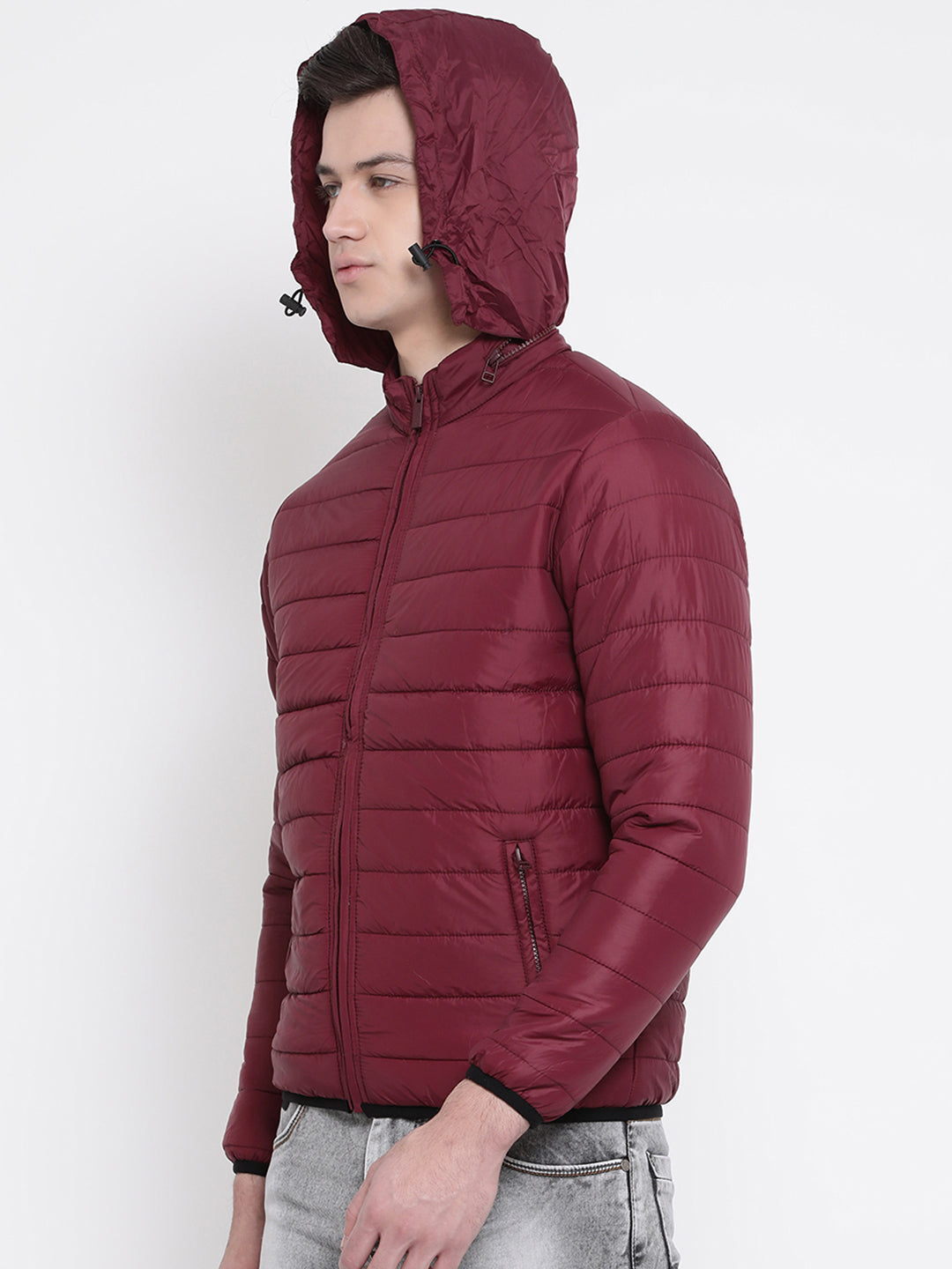 Cherry Solid Hooded Jackets-Mens Jacket-Crimsoune Club