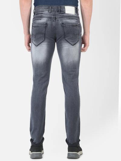 Heavy Fade Grey Jeans - Men Jeans