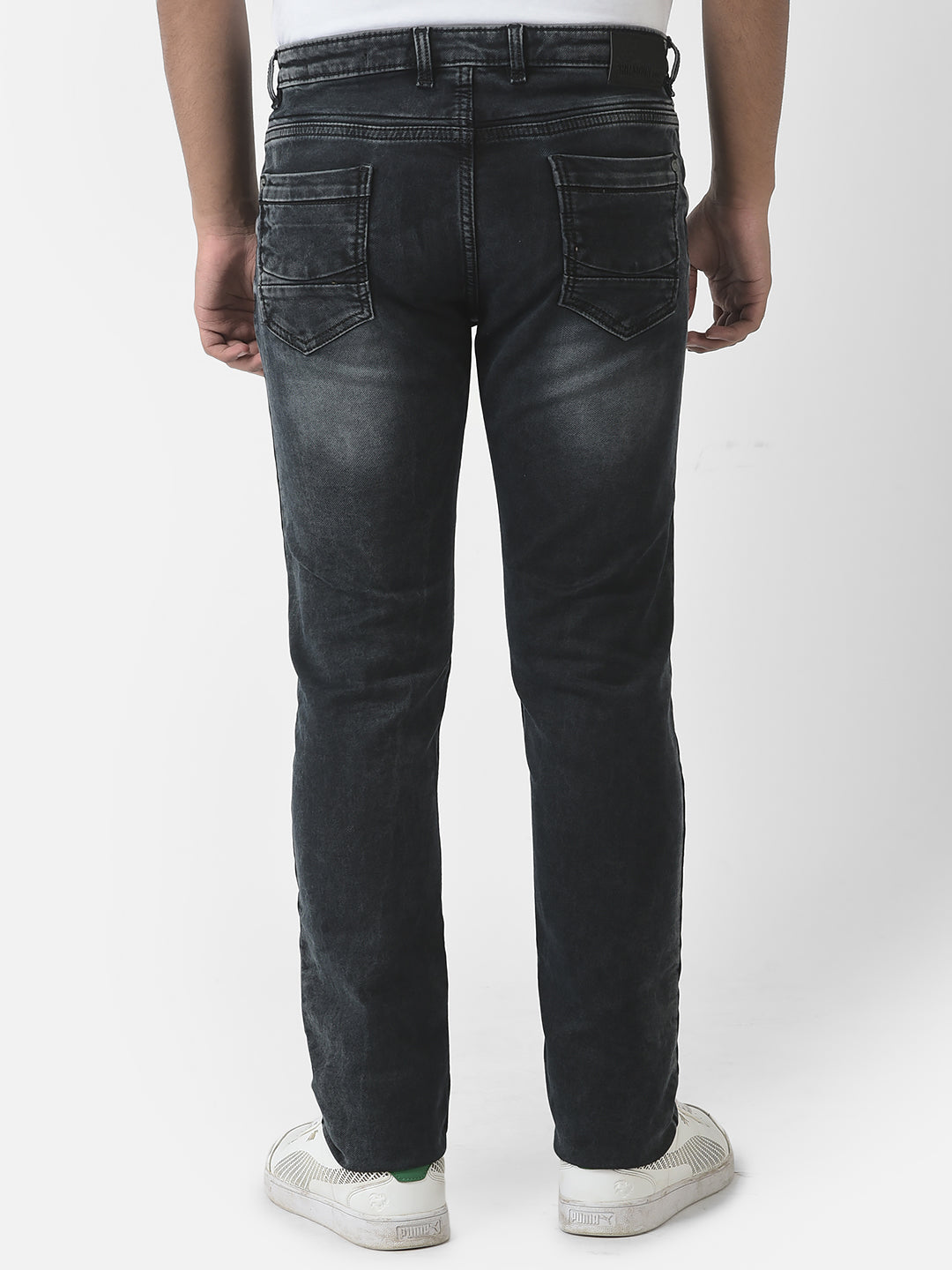  Heavy Wash Charcoal Grey Jeans