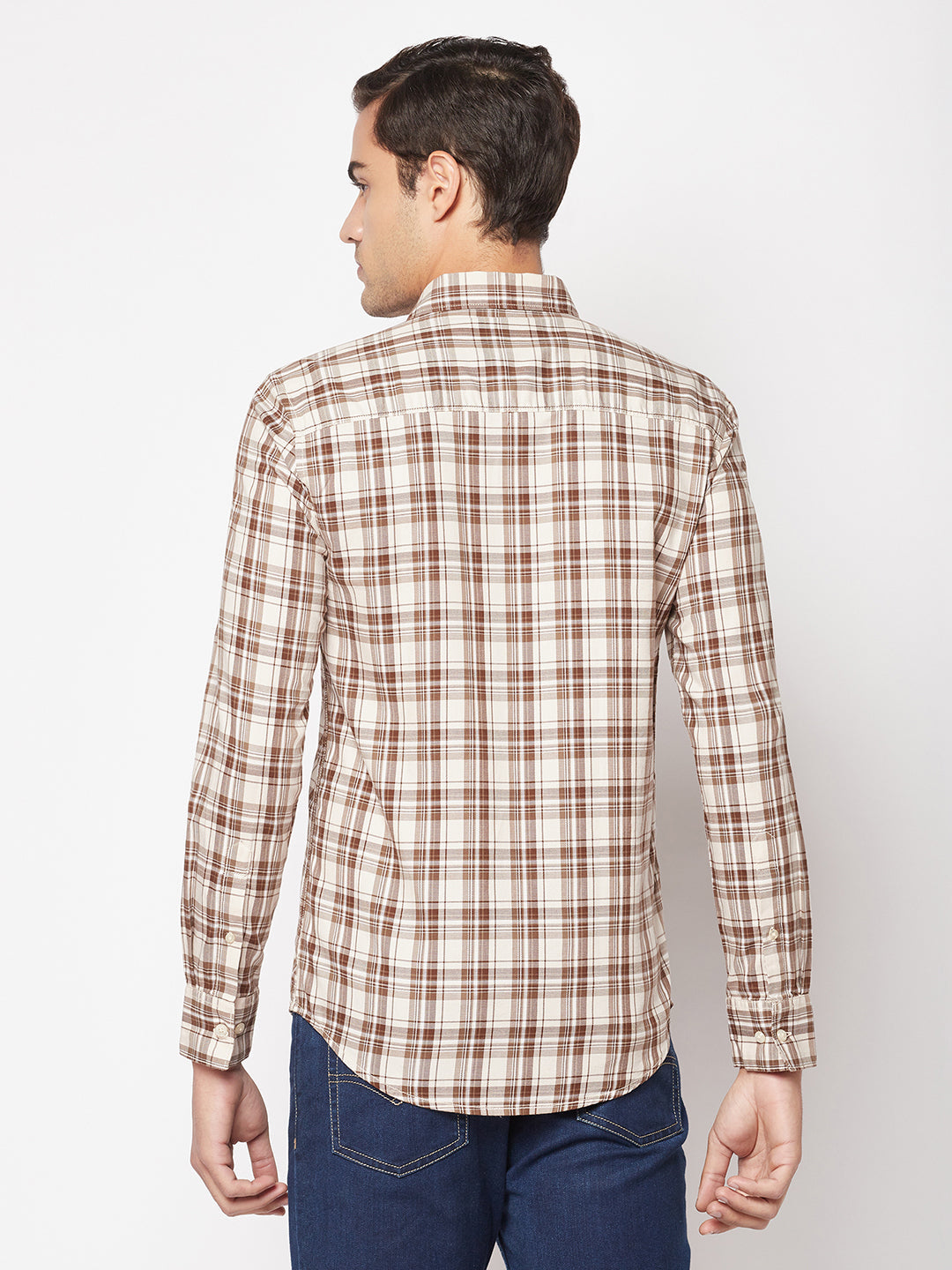  Brown Checkered Shirt