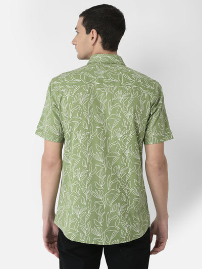  Light Green Floral Shirt