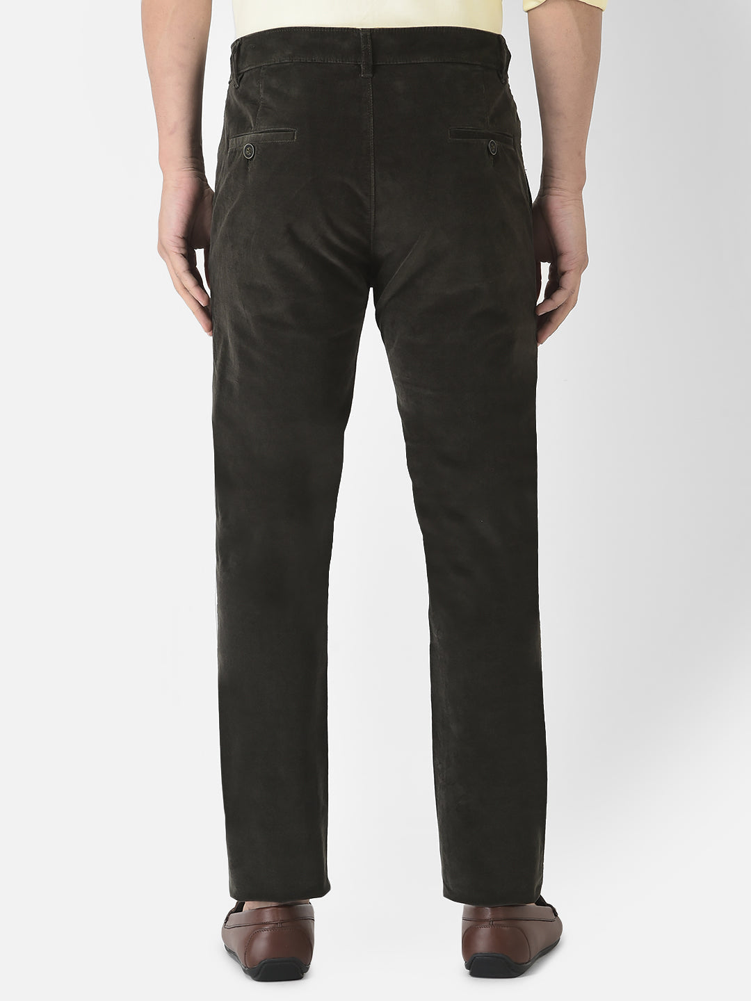Buy Lee Men Black Solid Corduroy Trousers  Trousers for Men 1485392   Myntra