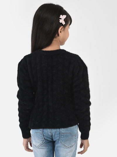 Black Sweater in Self-Designed Print