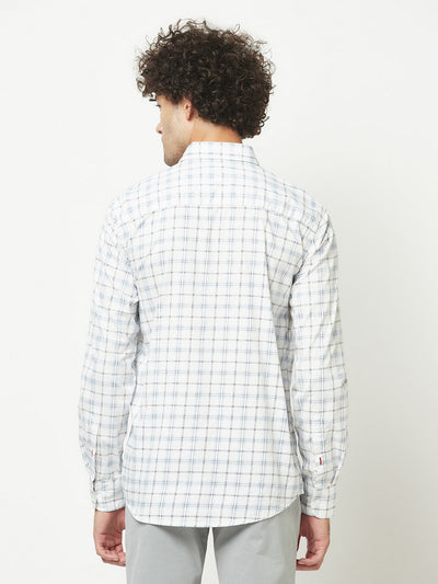  White Windowpane Checked Shirt