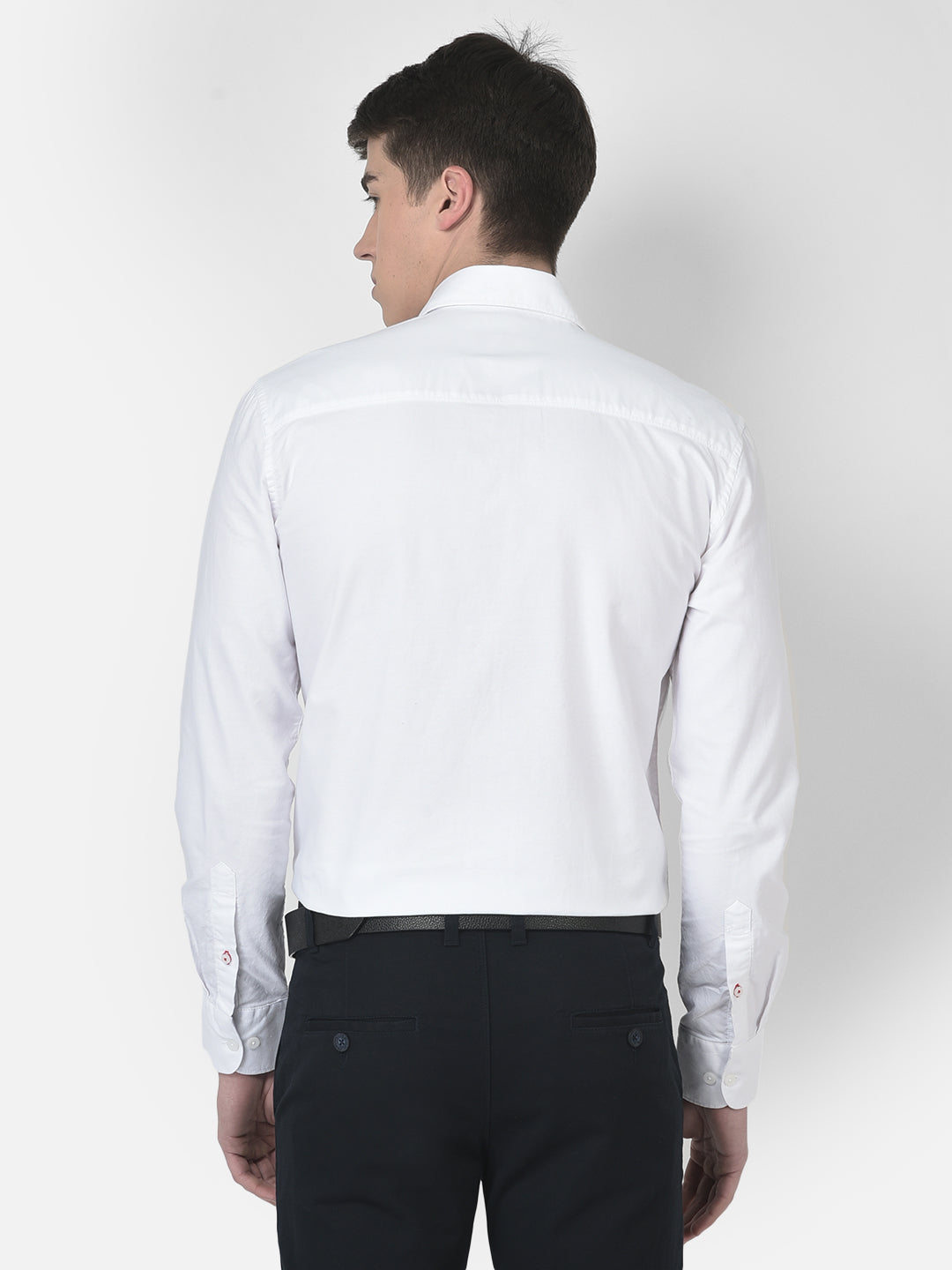  Plain White Formal Shirt 