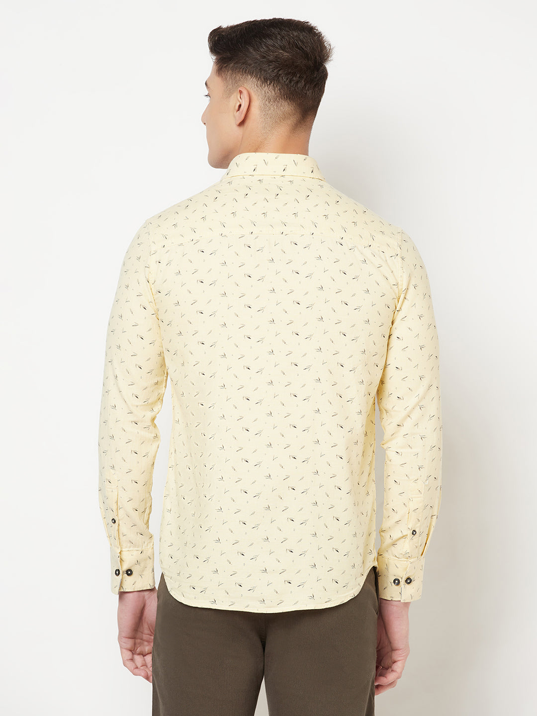 Yellow Floral Shirt - Men Shirts