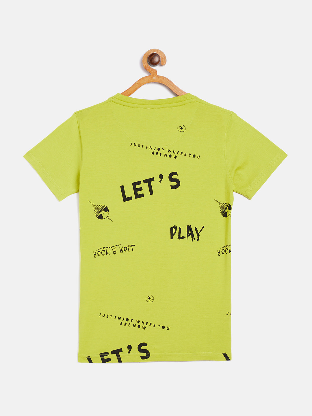 Green Printed Round Neck T-Shirt - Boys T-Shirts