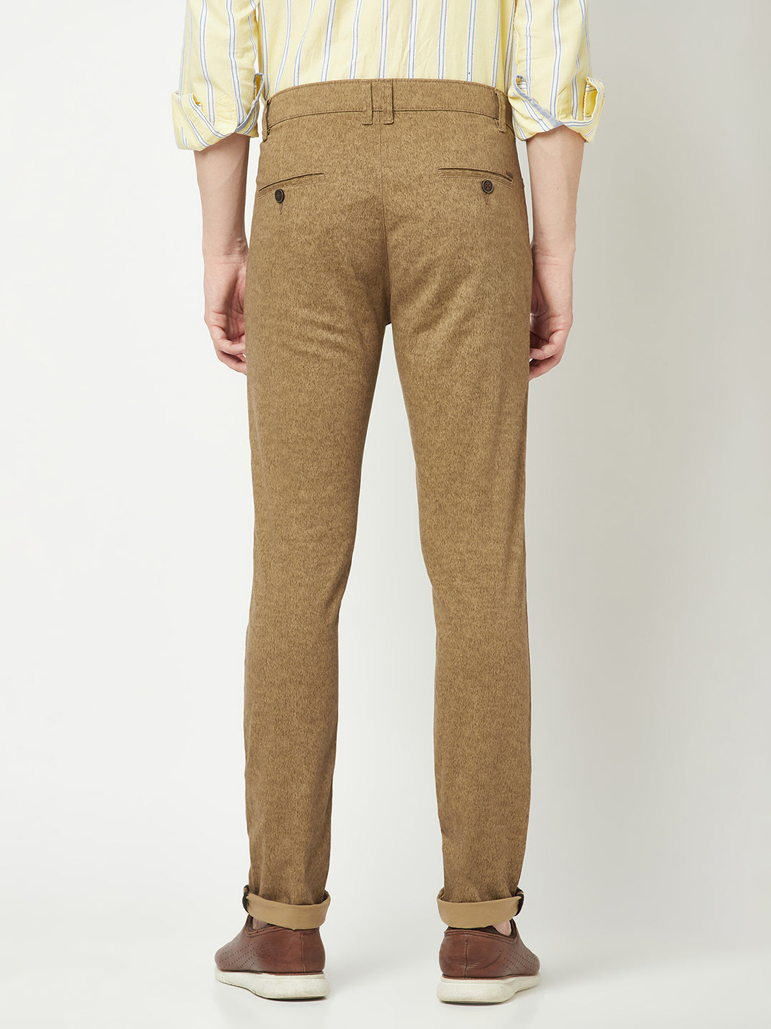  Textured Fawn Trousers