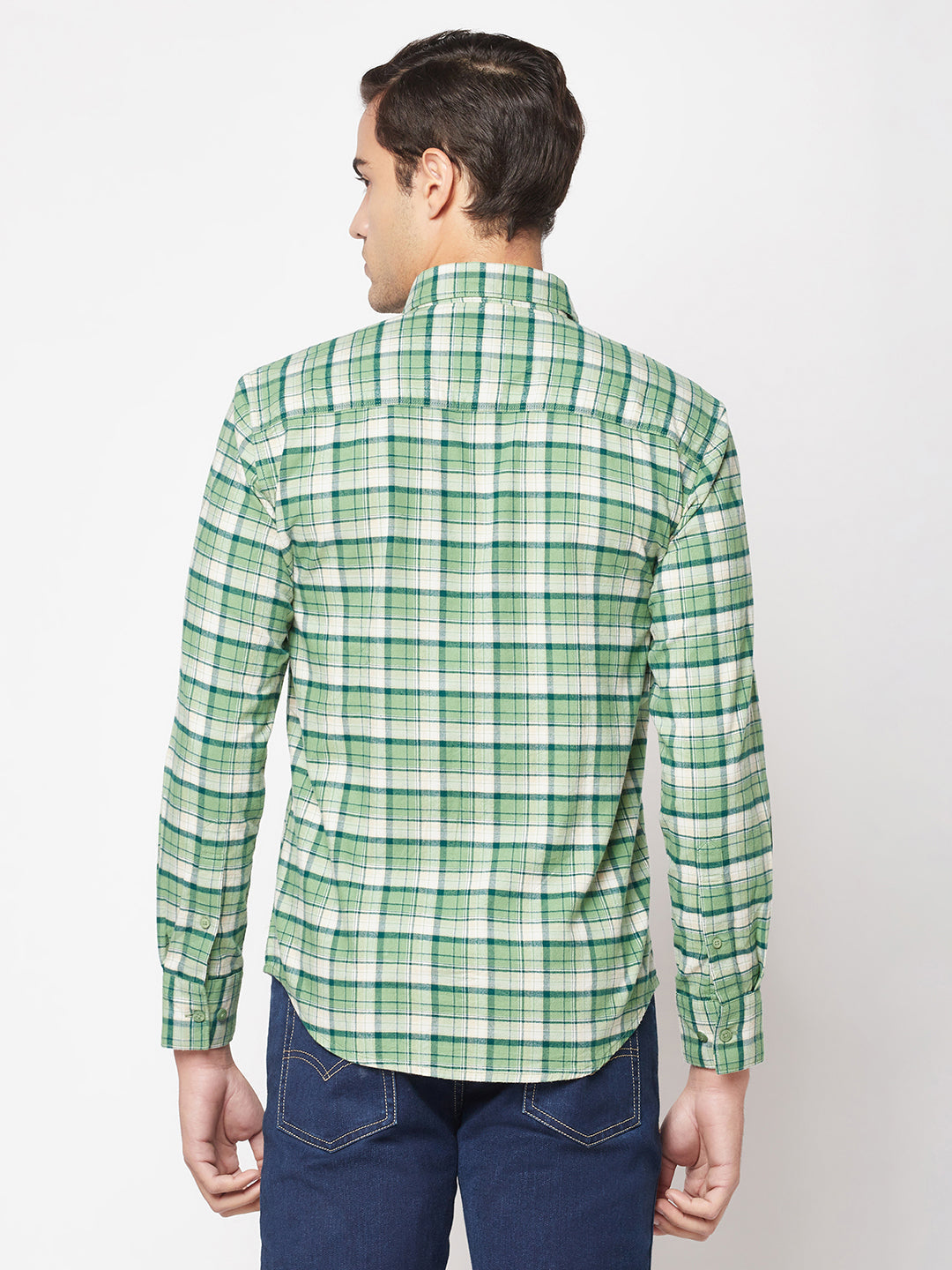  Light Green Flannel Shirt 