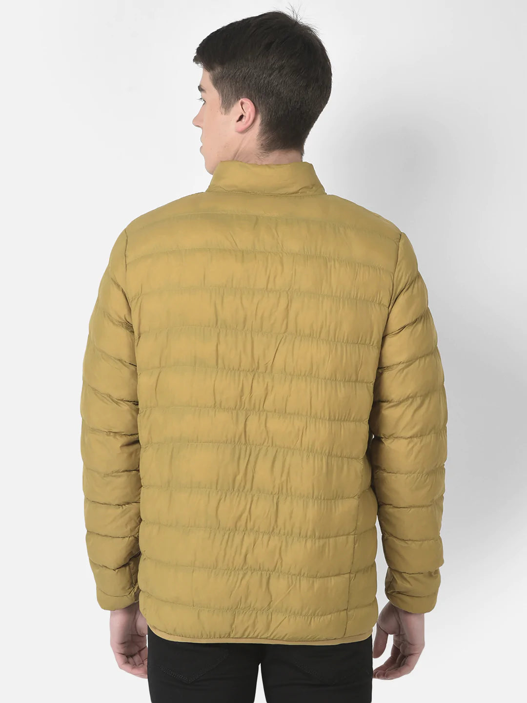  Puffer Jacket In Mustard Color