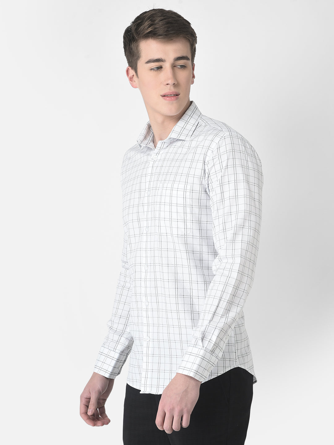  White Dot Checked Shirt