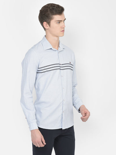  White Striped Business Shirt