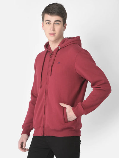  Maroon Zipped Sweatshirt 