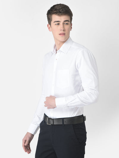  Plain White Formal Shirt 