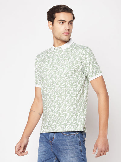  Fern Floral Polo T-Shirt