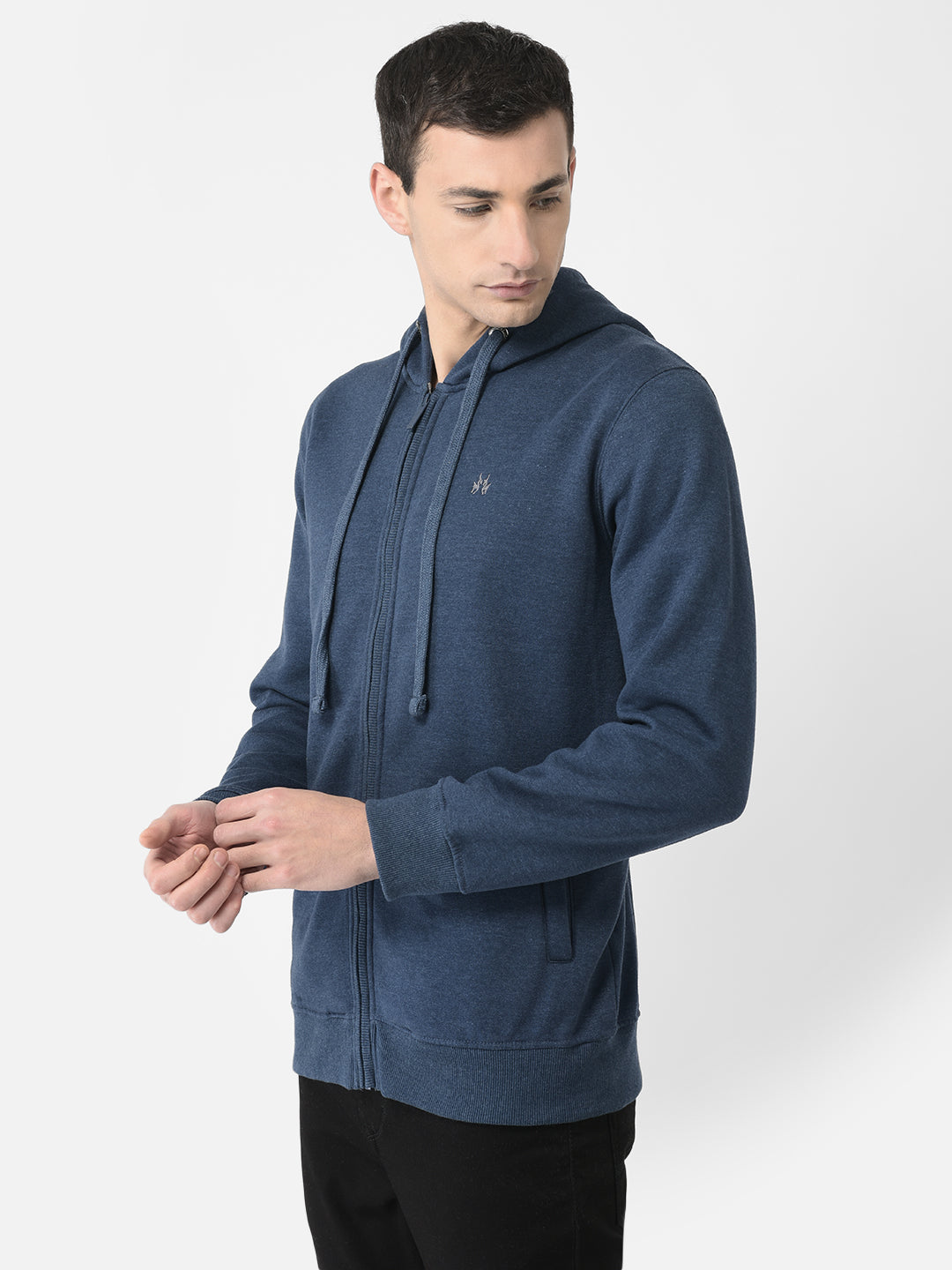  Navy Blue Zipped Sweatshirt 