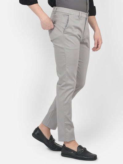   Grey Regular Rise Trousers