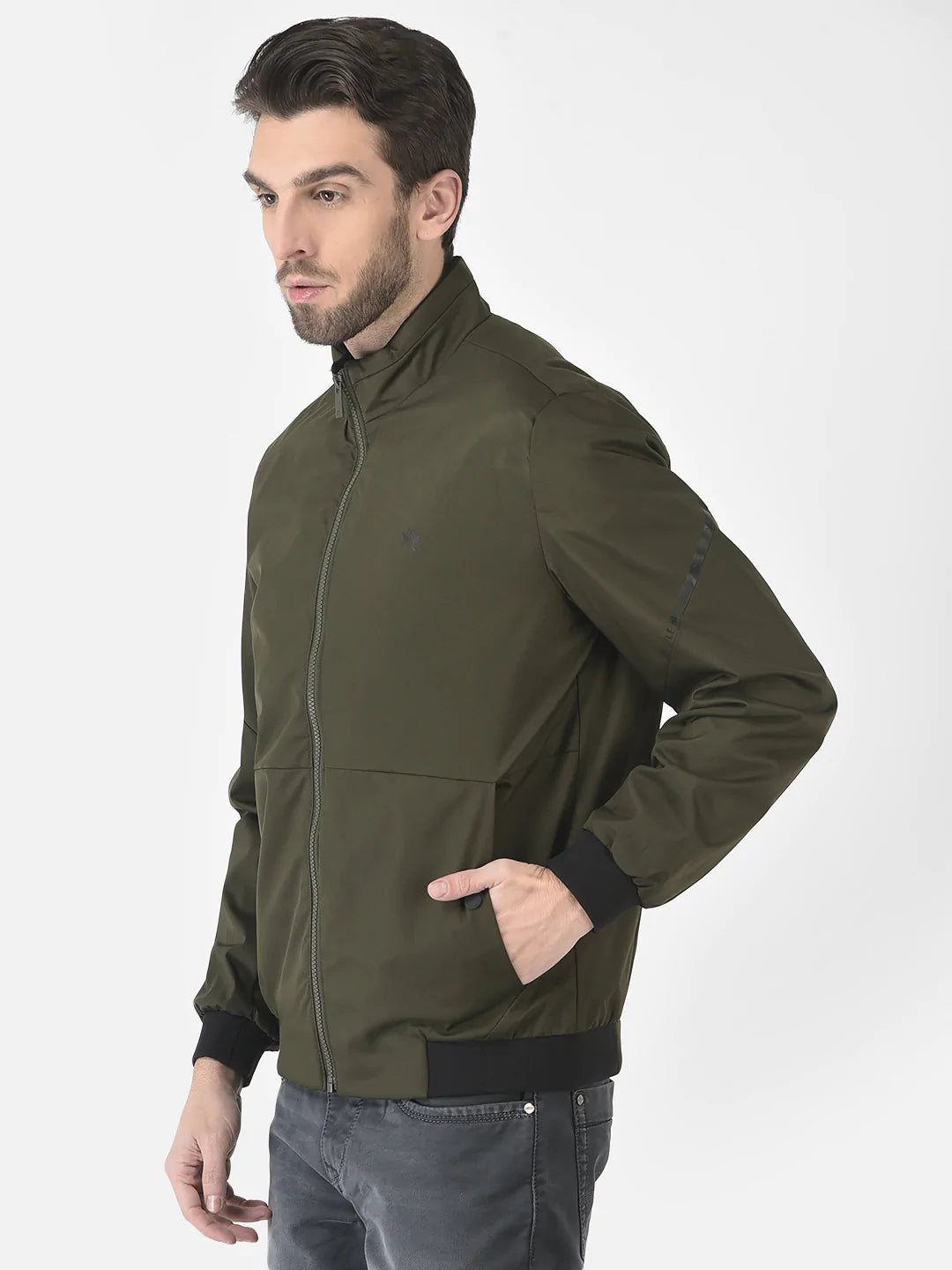 Buy Olive Green Bomber Jacket for Men Online in India -Beyoung