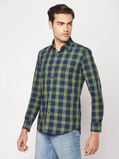  Checked Olive Shirt