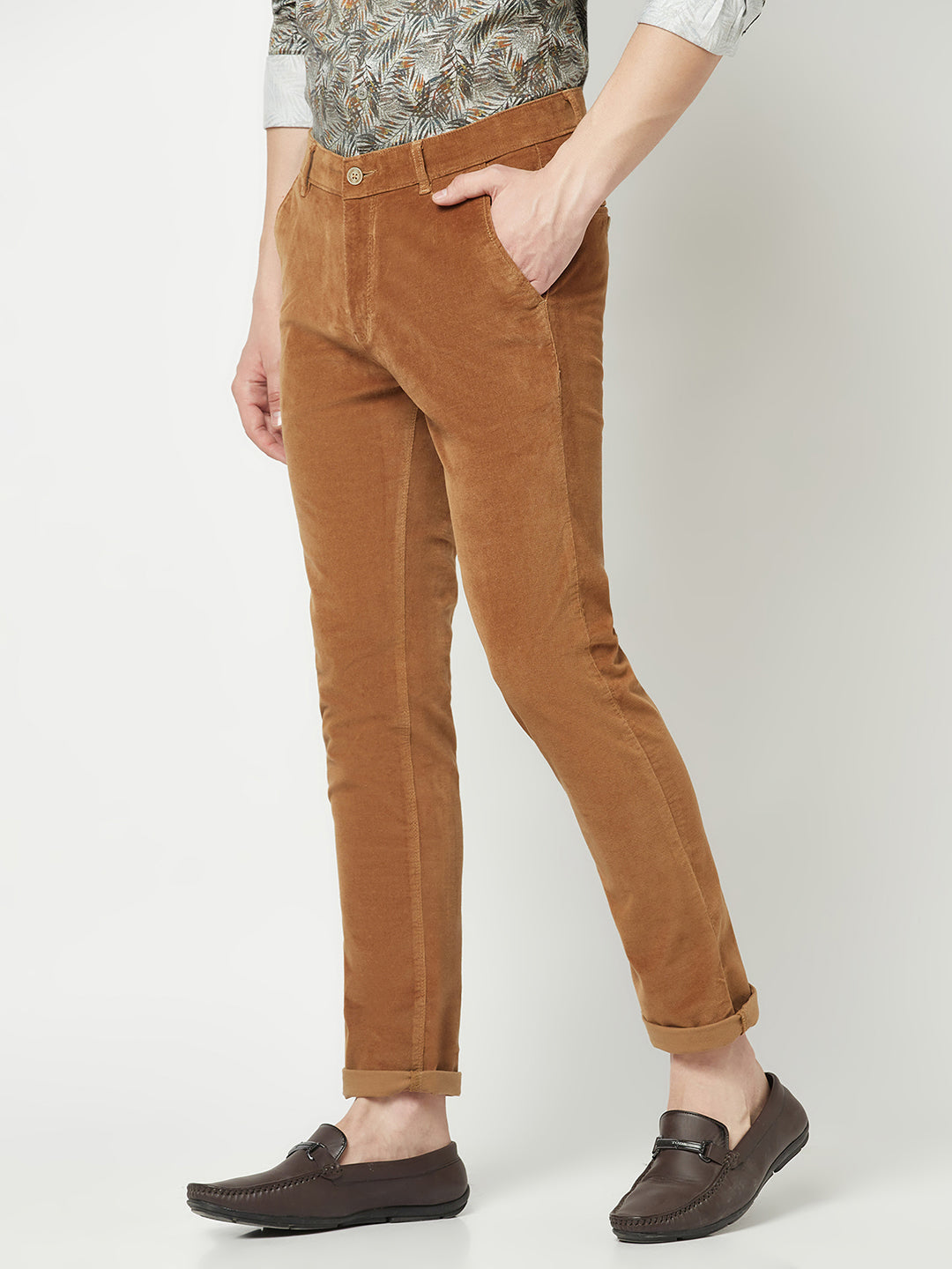 Buy Mast & Harbour Men Light Brown Trousers - Trousers for Men 211923 |  Myntra