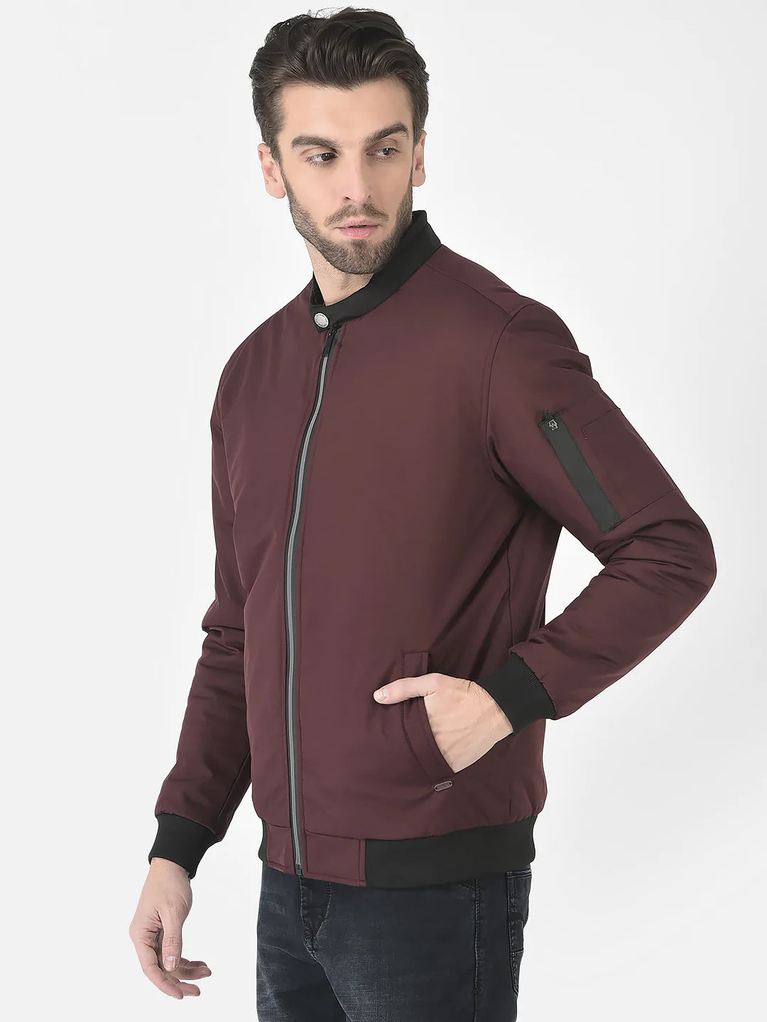 Bomber maroon hotsell