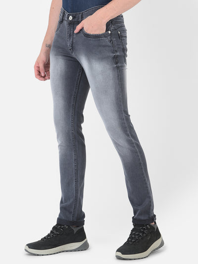 Heavy Fade Grey Jeans - Men Jeans