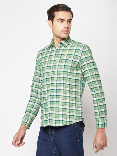  Light Green Flannel Shirt 