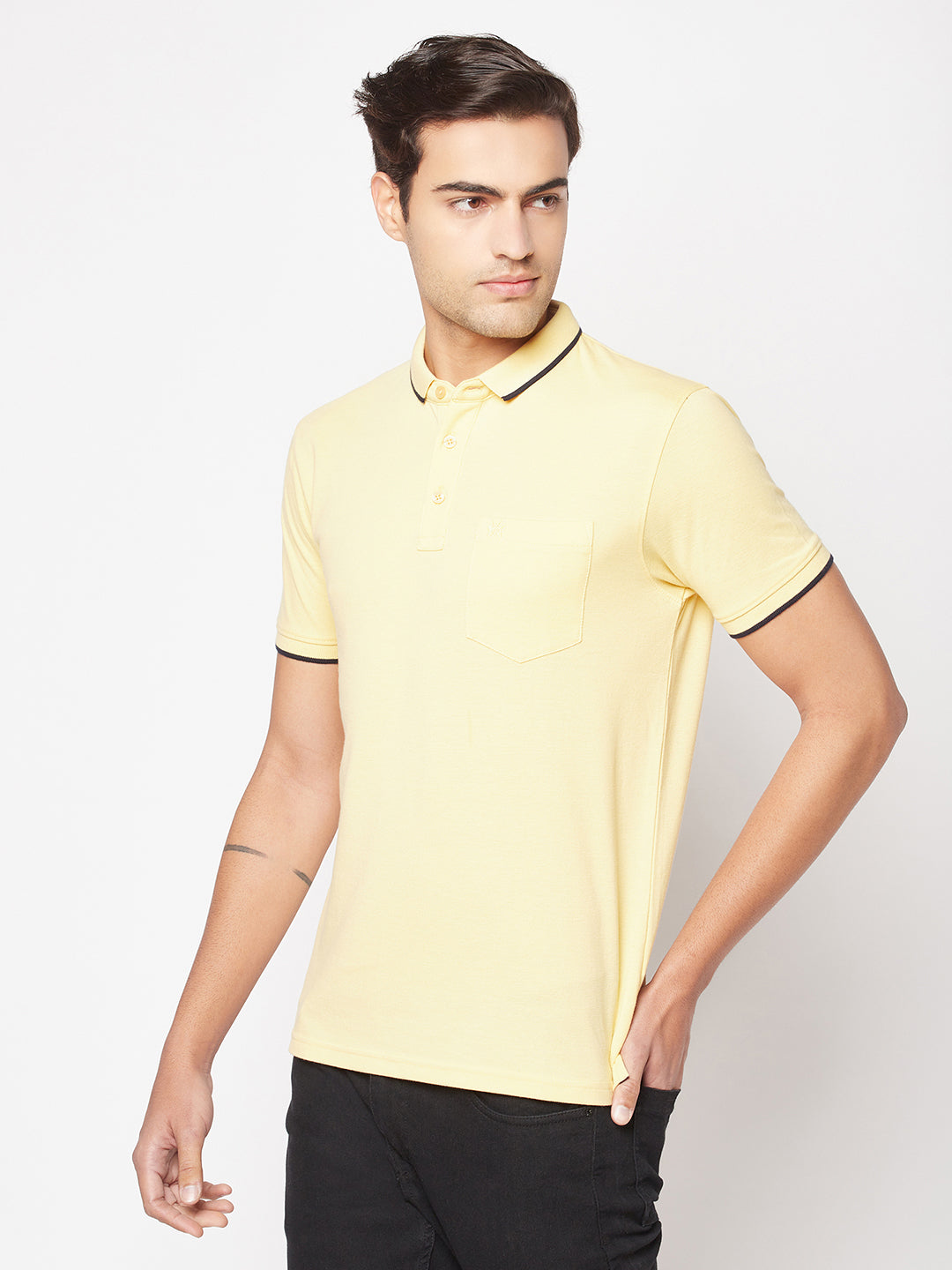  Custard Minimal Polo T-Shirt