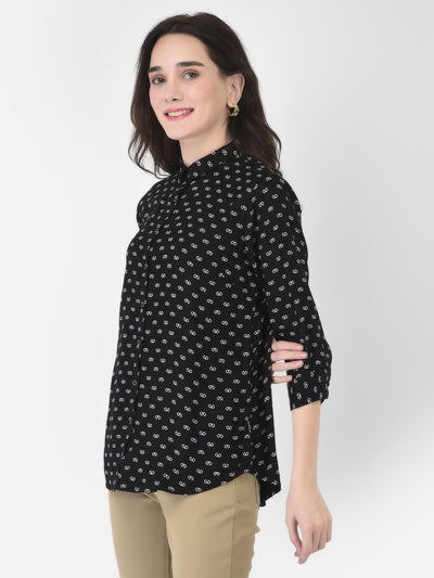 Black Printed Shirt - Women Shirts