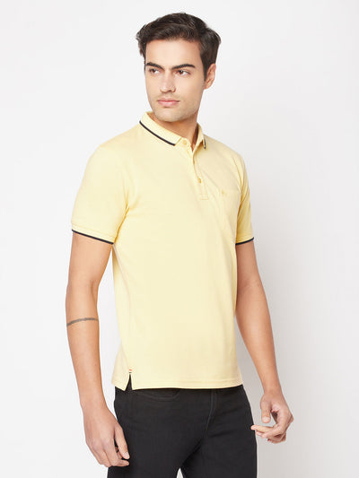  Custard Minimal Polo T-Shirt