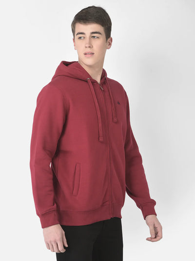  Maroon Zipped Sweatshirt 