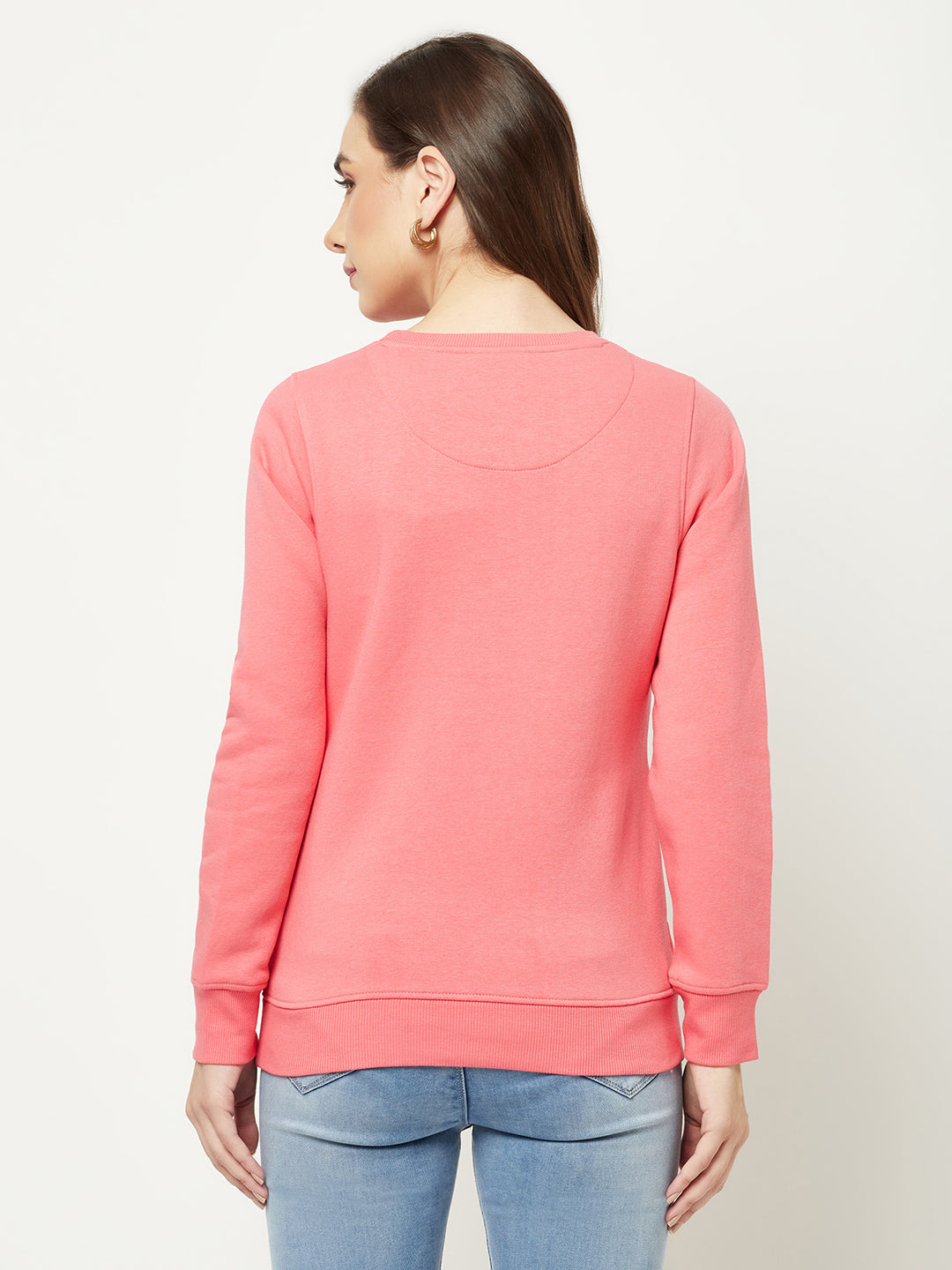 Coral pink sweatshirt sale