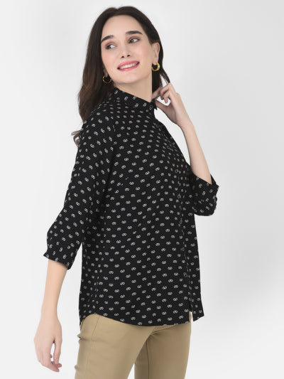 Black Printed Shirt - Women Shirts