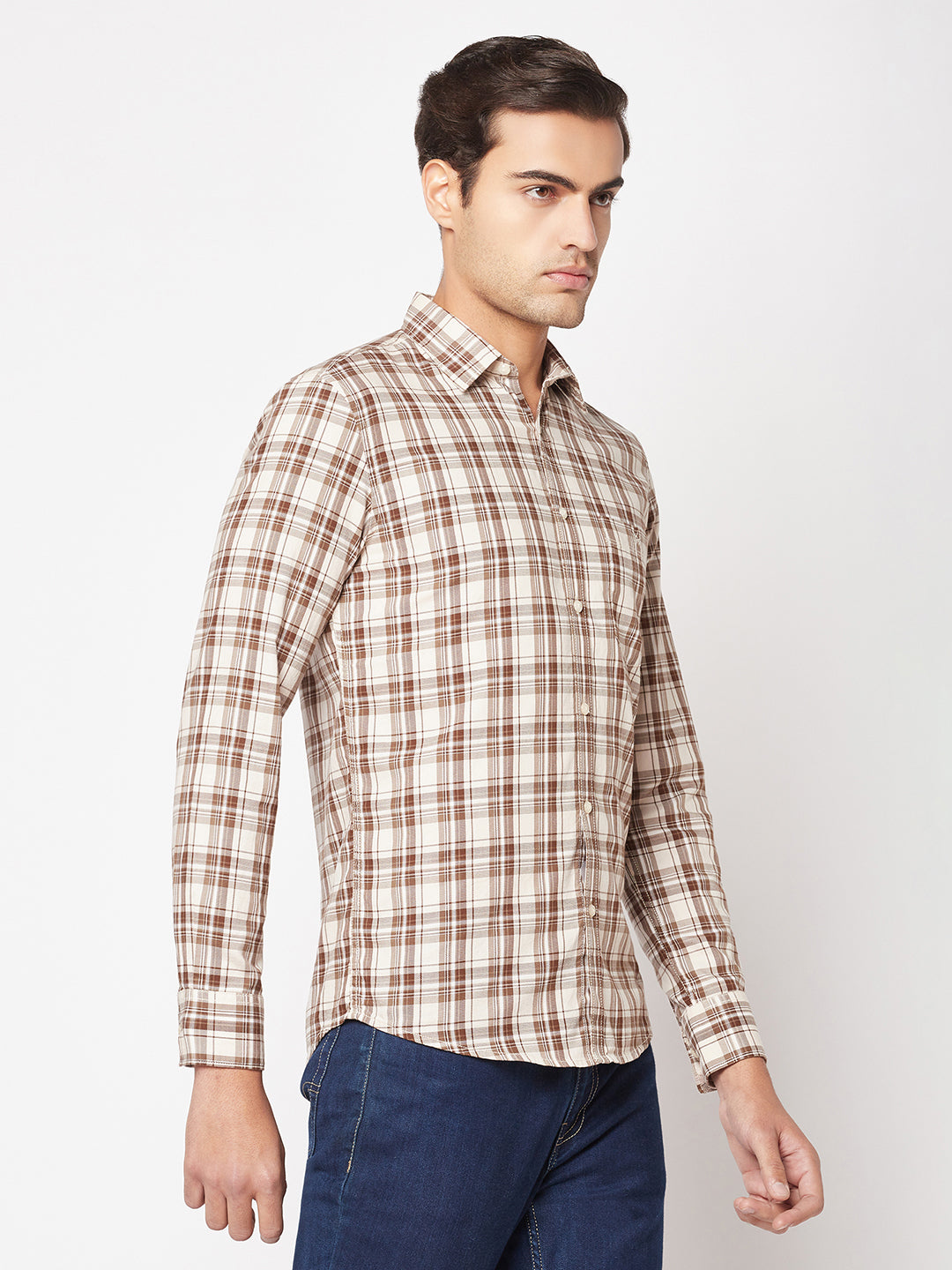  Brown Checkered Shirt