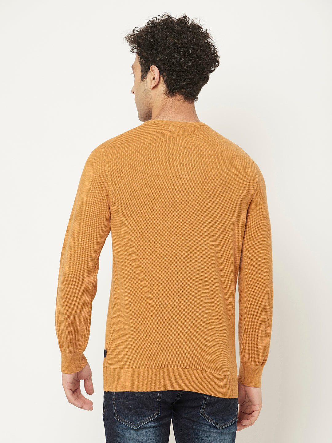 Orange Sweater in Cotton Club Crimsoune Pure –