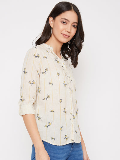 Floral Slim Fit Full Sleeves - Women Shirts