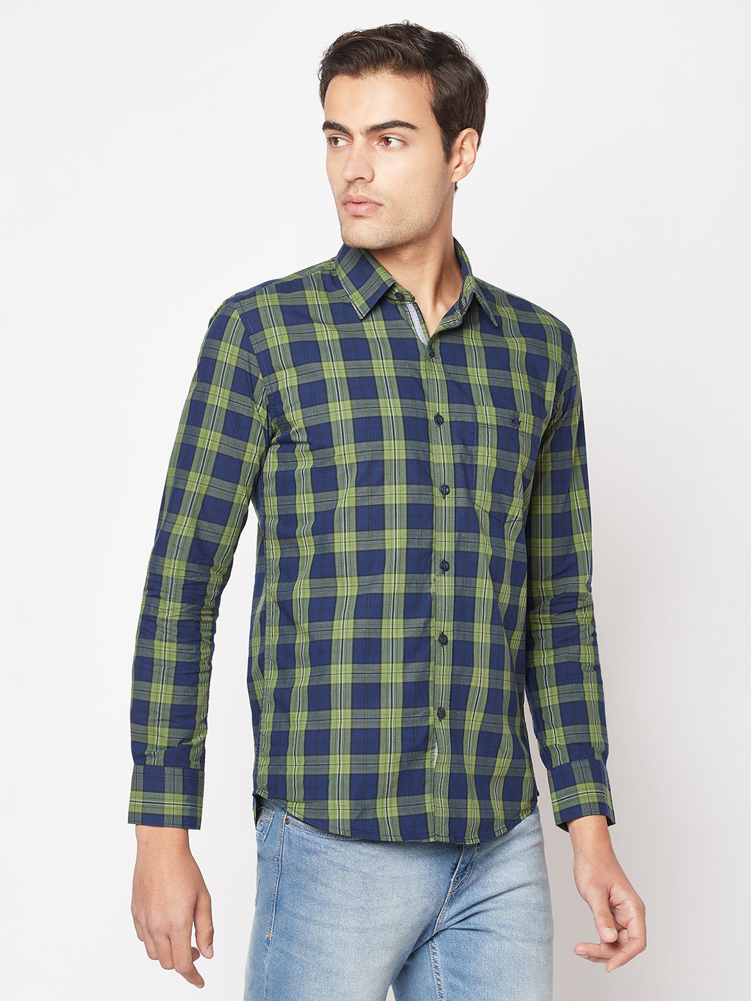  Checked Olive Shirt