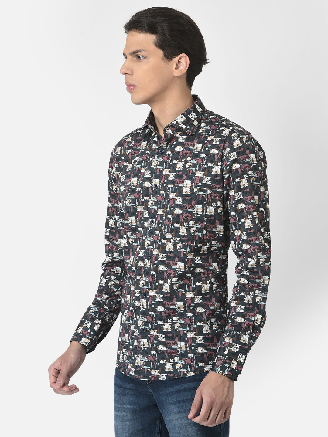 Multi-Colour Shirt in Floral Print 