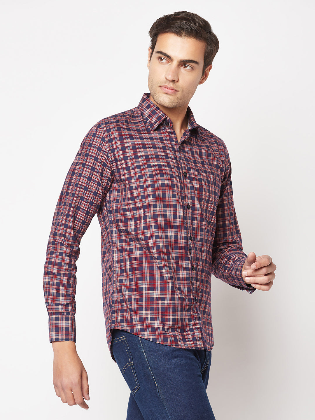  Maroon Checkered Shirt