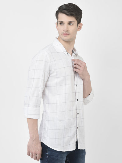  White Graph Check Shirt 