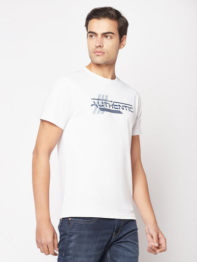  White Brand-Logo T-Shirt