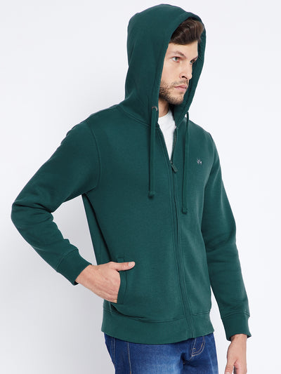 Green Hooded Sweatshirt - Men Sweatshirts