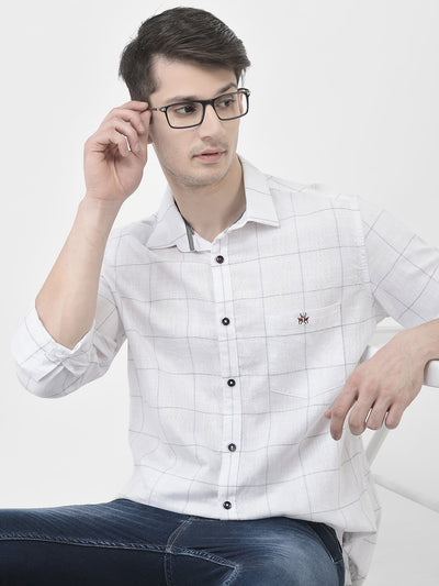  White Graph Check Shirt 