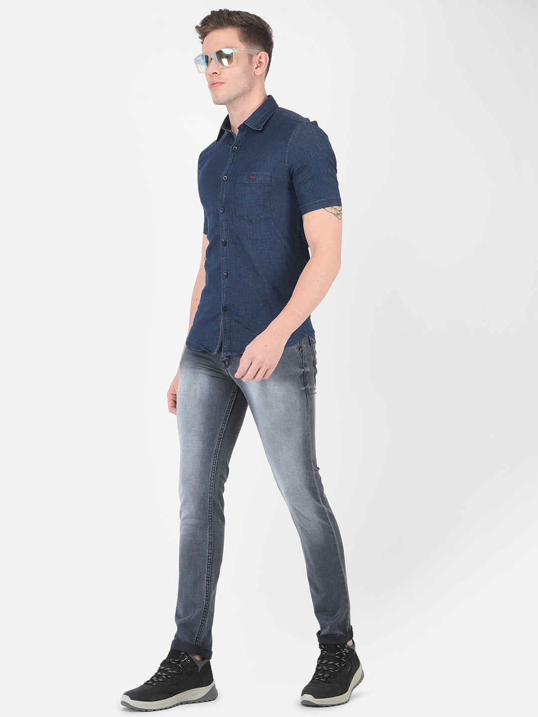 Heavy Fade Grey Jeans - Men Jeans