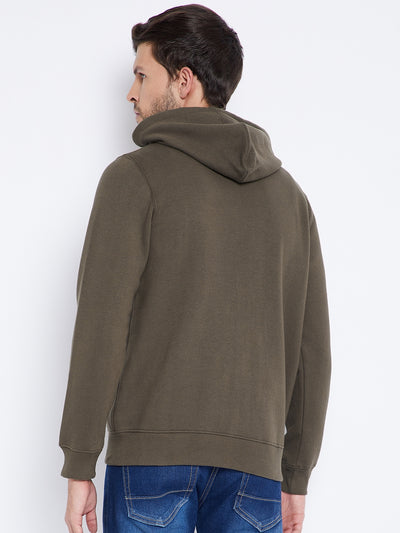 Brown Hooded Sweatshirt - Men Sweatshirts