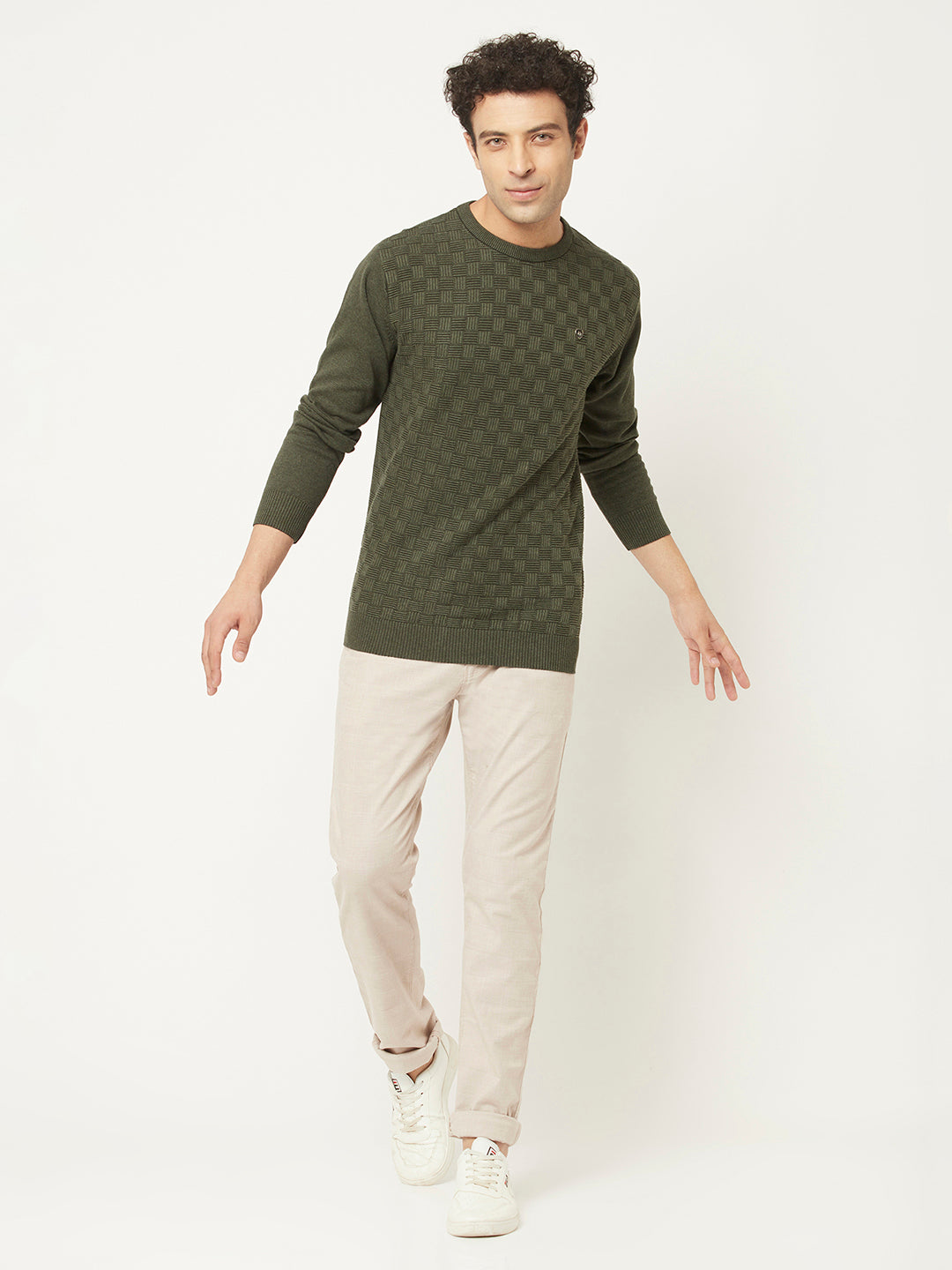 Army green sweater hotsell